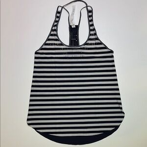 Lululemon Athletica Black and White Racerback Tank Top